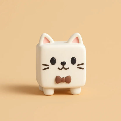 Example output from the Mini 3D Cartoon Product Icons ChatGPT prompt: tiny cartoon-style toy icons. Cat.