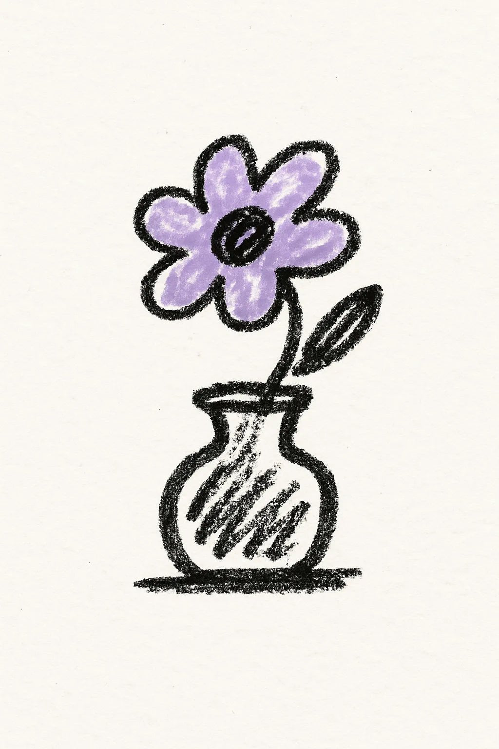 Example output from the Minimalist Hand Drawn Doodle Art ChatGPT prompt: Flower