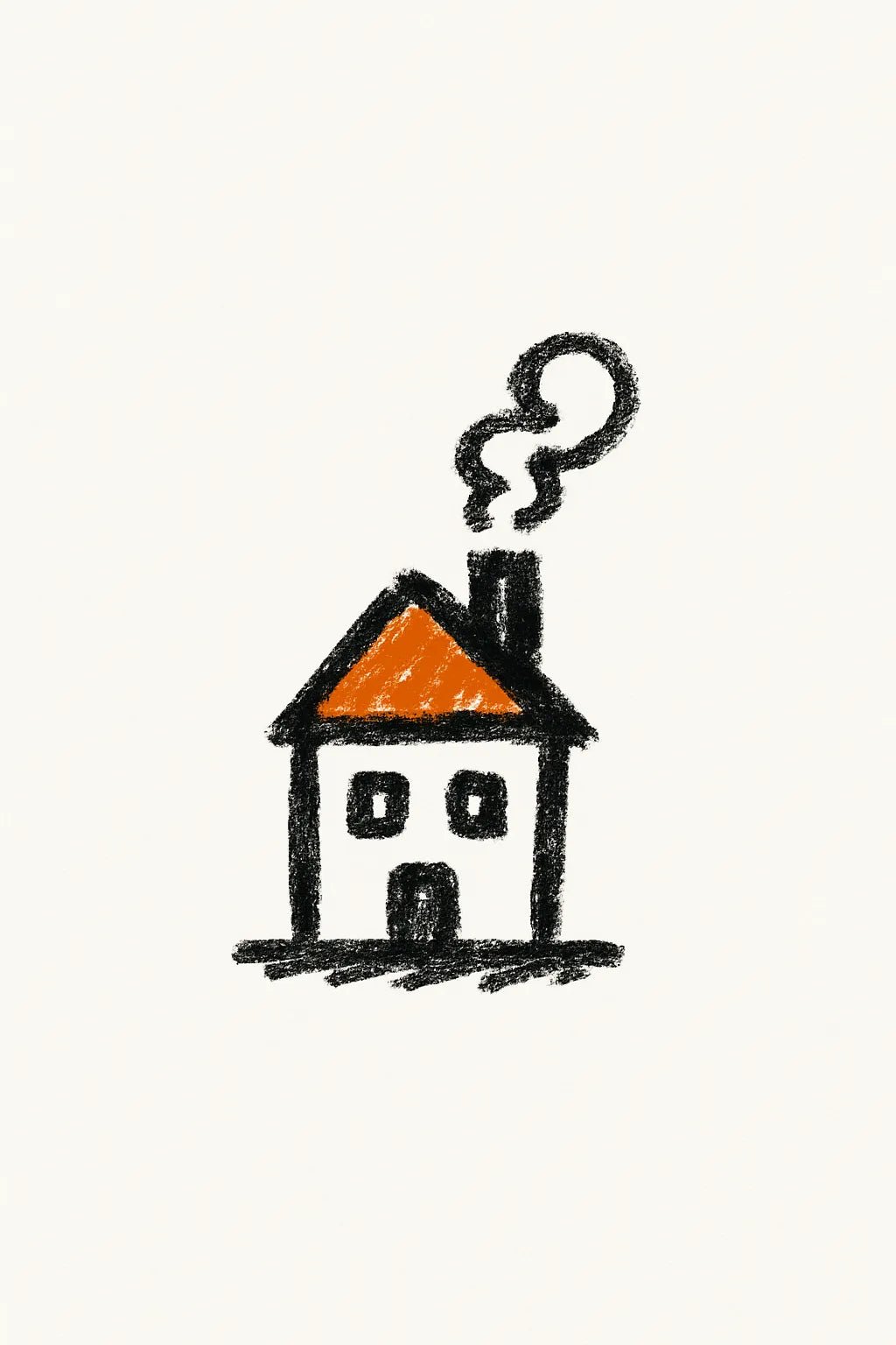 Example output from the Minimalist Hand Drawn Doodle Art ChatGPT prompt: House