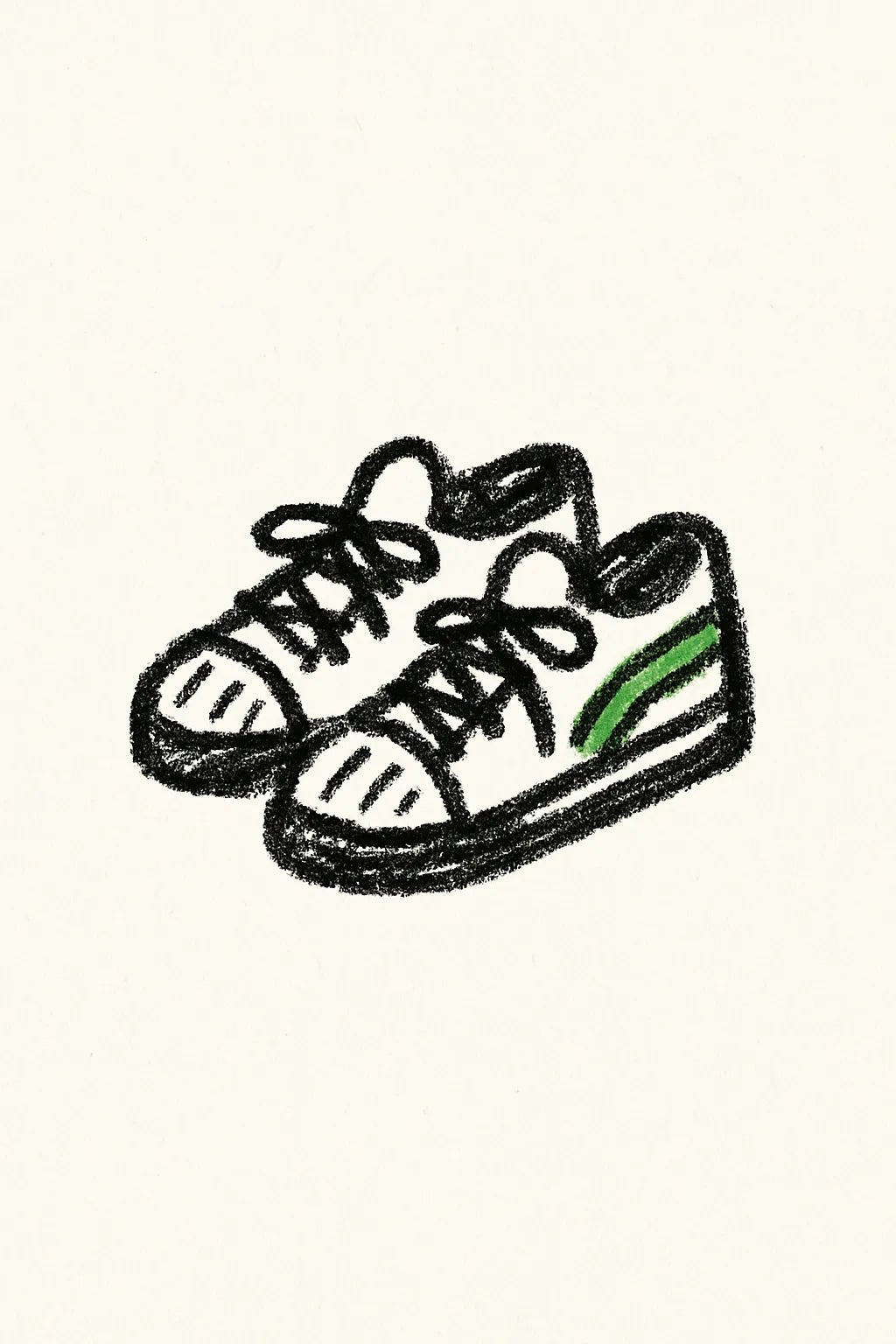 Example output from the Minimalist Hand Drawn Doodle Art ChatGPT prompt: Shoes