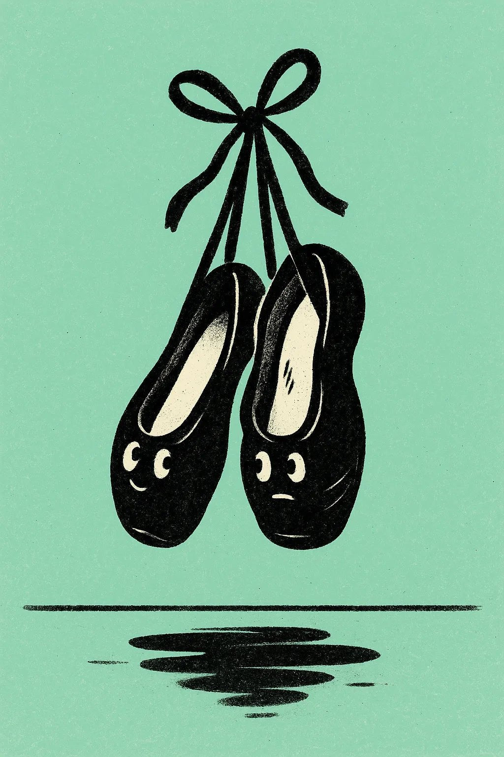 Example output from the Minimalist Playful Portraits ChatGPT prompt: Ballet