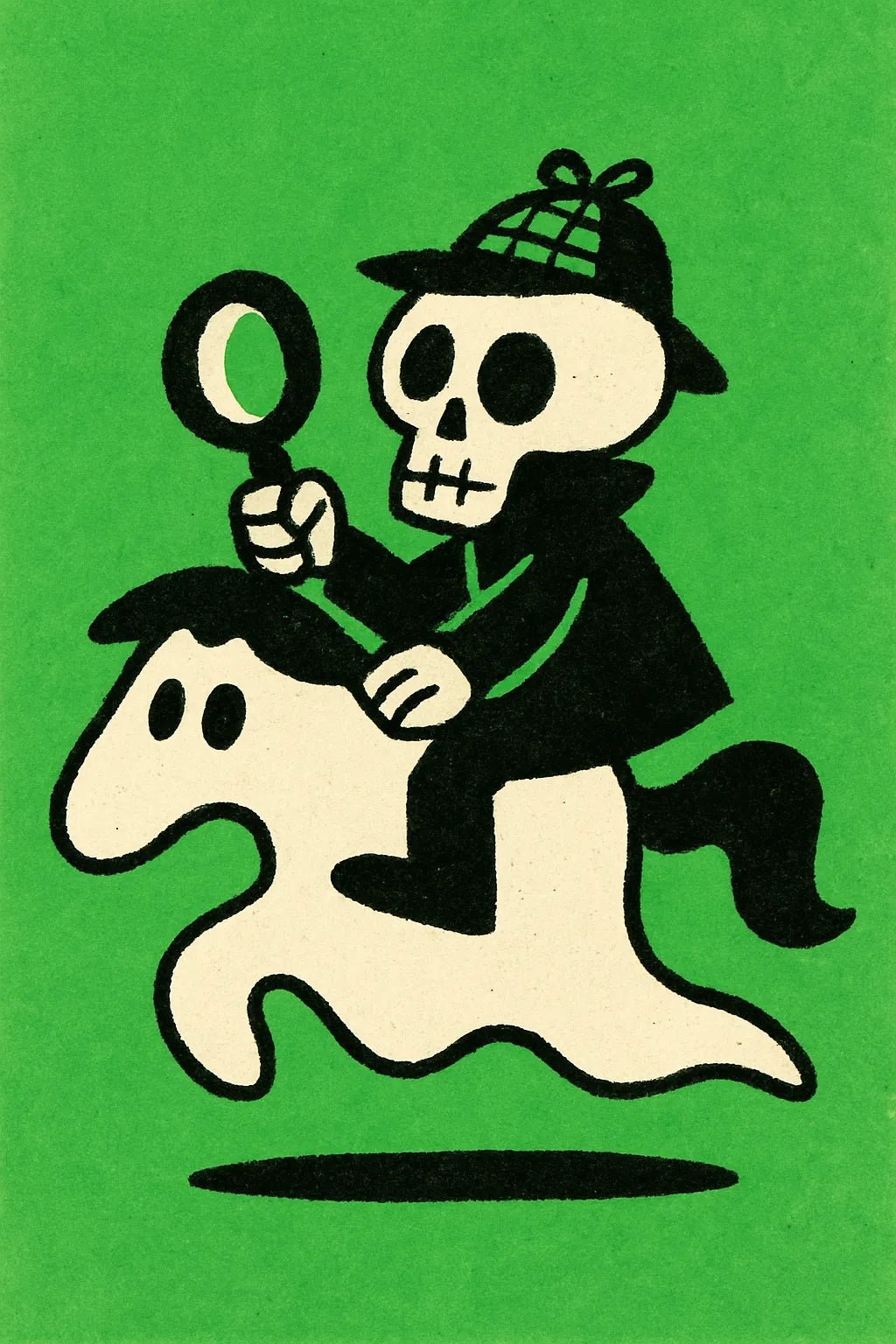 Example output from the Minimalist Playful Portraits ChatGPT prompt: Skull