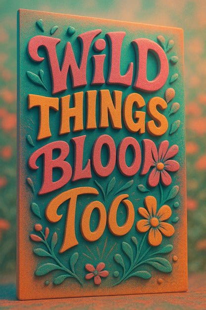 Example output from the Mixed Expressive 3D Quote Posters ChatGPT prompt: bold 3D text posters with layered typography, triadic color schemes, and textured duotone overlays for expressive visual impact. Preview 9.