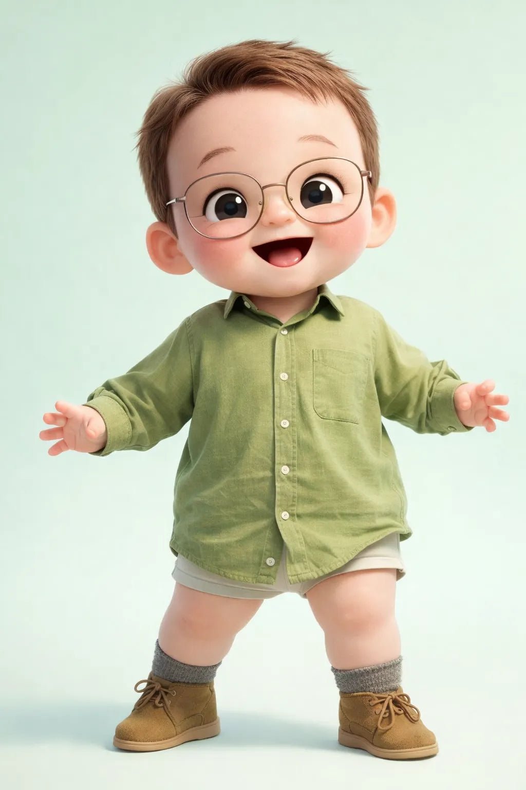 Example output from the Photo to Cute 3D Baby Characters ChatGPT prompt: Walter