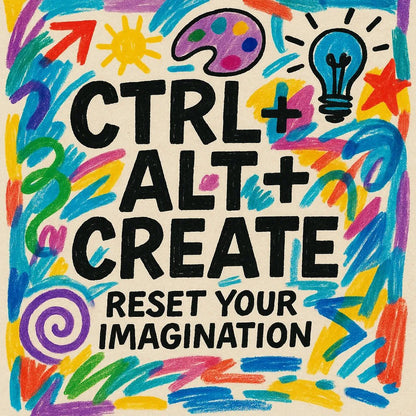 Example output from the Playful Marker Line Art Collage ChatGPT prompt: CTRL ALT CREATE.