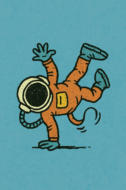 Example output from the Playful Tiny Doodle Illustration ChatGPT prompt: cartoon-like character: Astronaut.