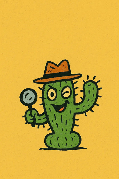 Example output from the Playful Tiny Doodle Illustration ChatGPT prompt: cartoon-like character: Cactus.