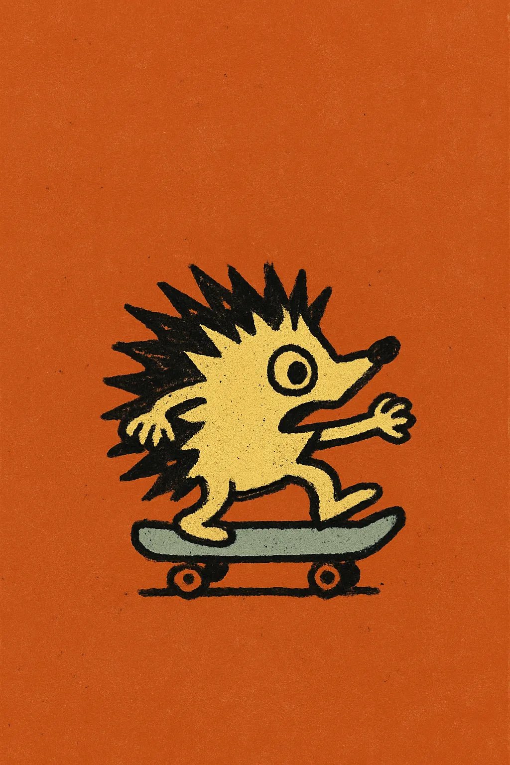 Example output from the Playful Tiny Doodle Illustration ChatGPT prompt: cartoon-like character: Hedgehog.