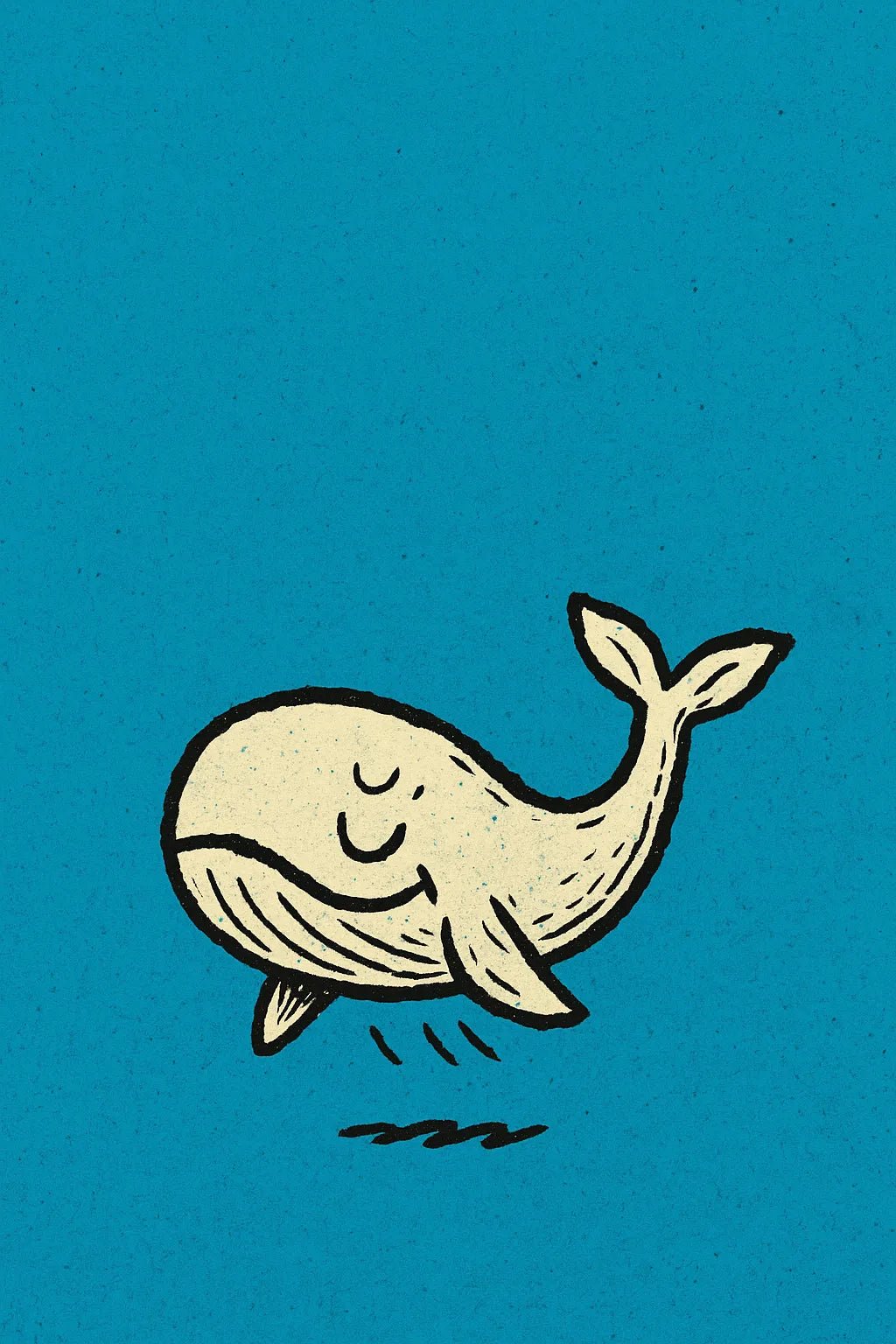 Example output from the Playful Tiny Doodle Illustration ChatGPT prompt: cartoon-like character: Whale.