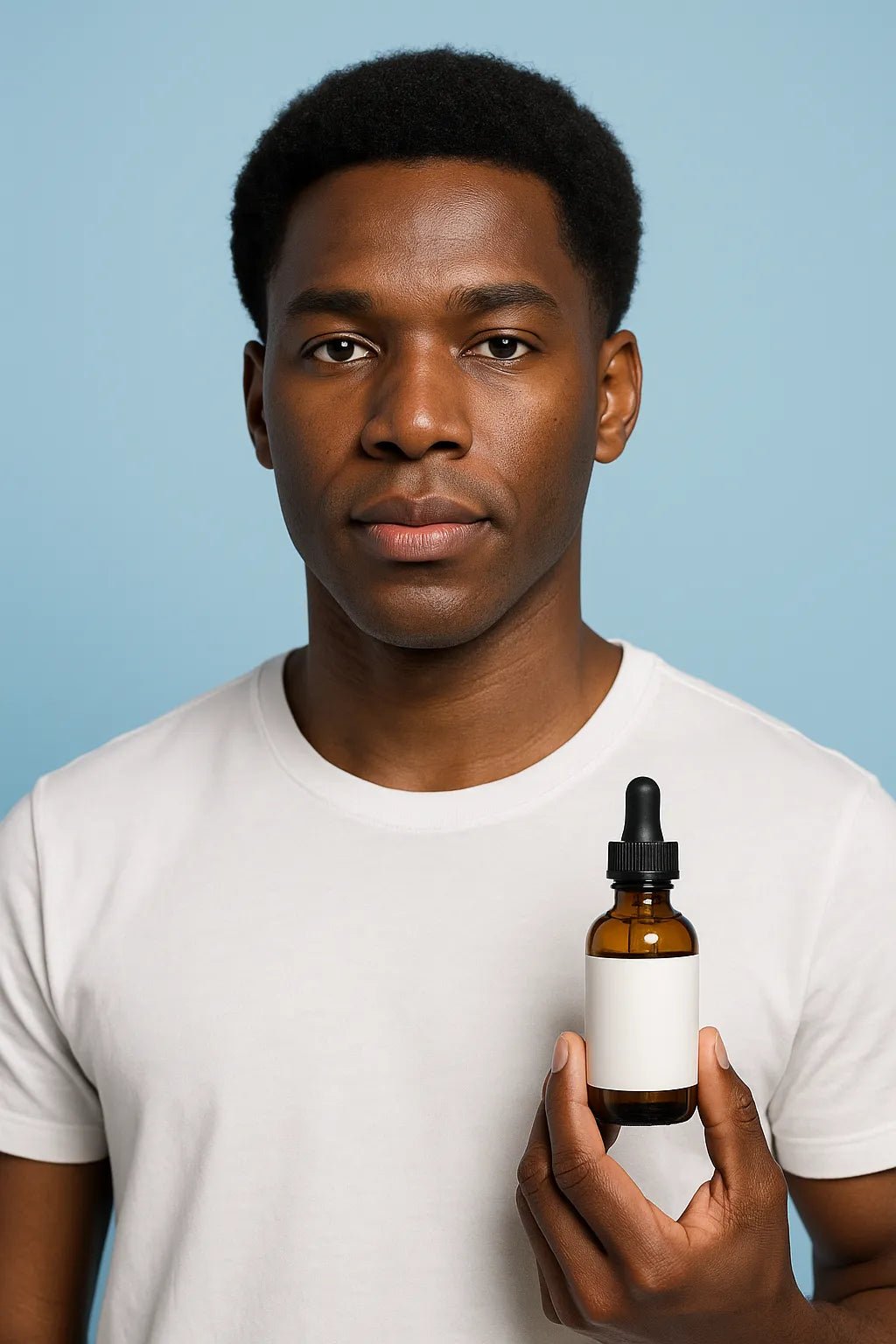 Example output from the Premium E-Commerce Product Mockup ChatGPT prompt: Essential Oil Bottle