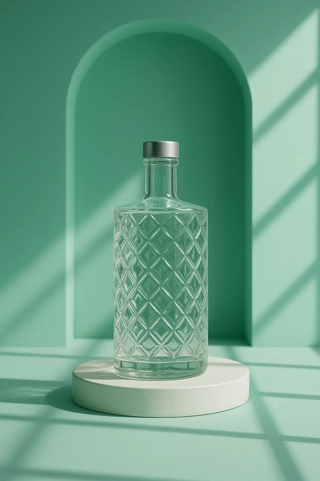 Example output from the Dual Editorial Drink Photography ChatGPT prompt: Luxury Bottle