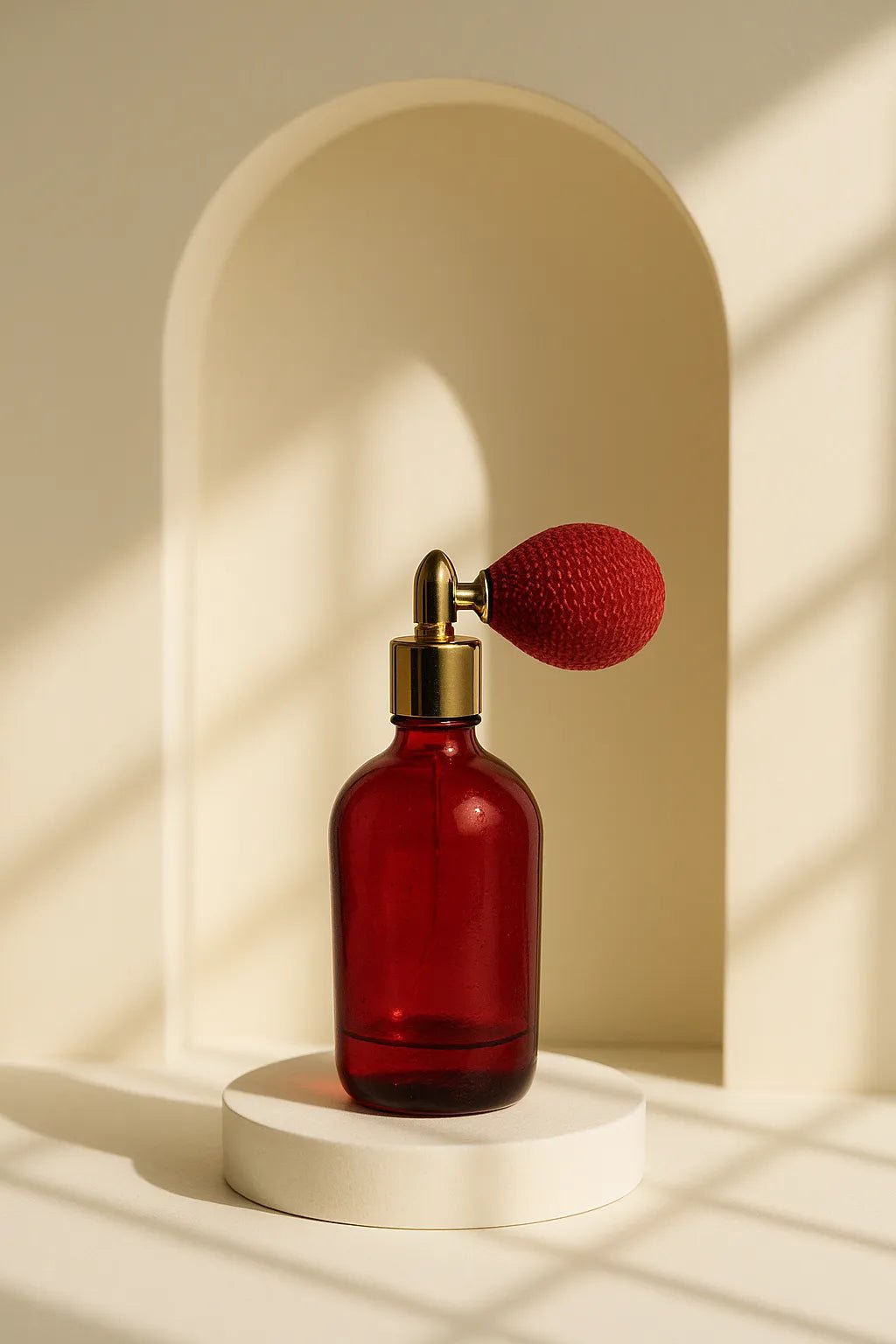 Example output from the Dual Editorial Drink Photography ChatGPT prompt: Perfume Bottle