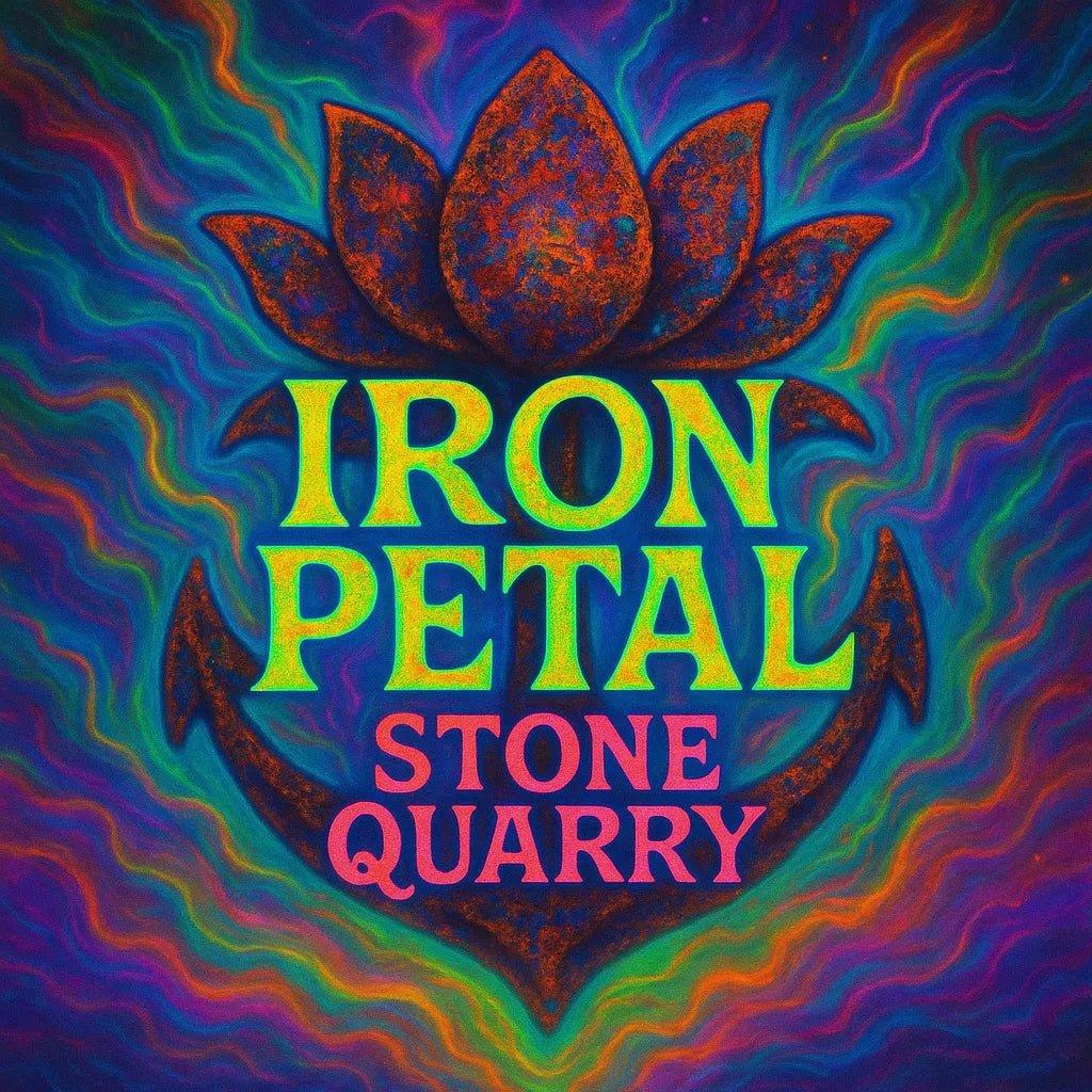 Example output from the Psychedelic Trippy Album Cover Design ChatGPT prompt: Iron Petal