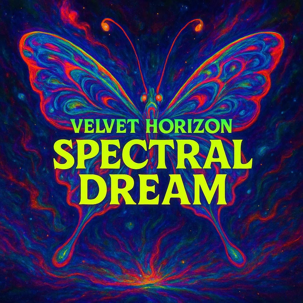 Example output from the Psychedelic Trippy Album Cover Design ChatGPT prompt: Spectral Dream