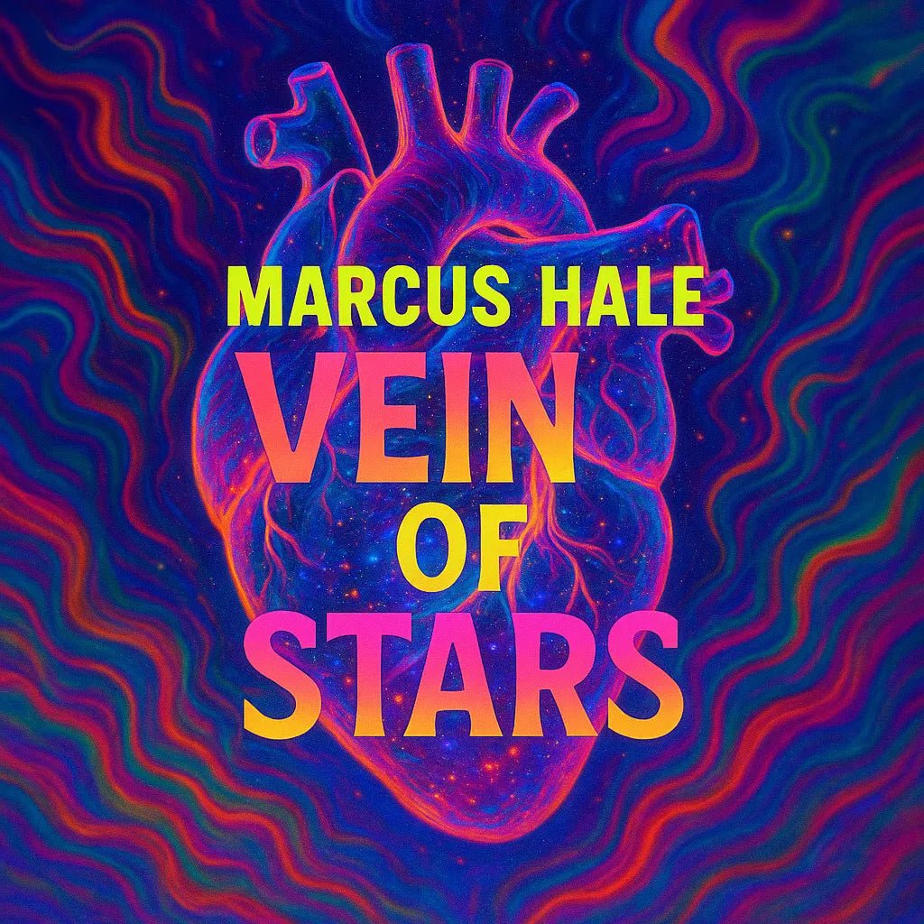 Example output from the Psychedelic Trippy Album Cover Design ChatGPT prompt: Vein of Stars