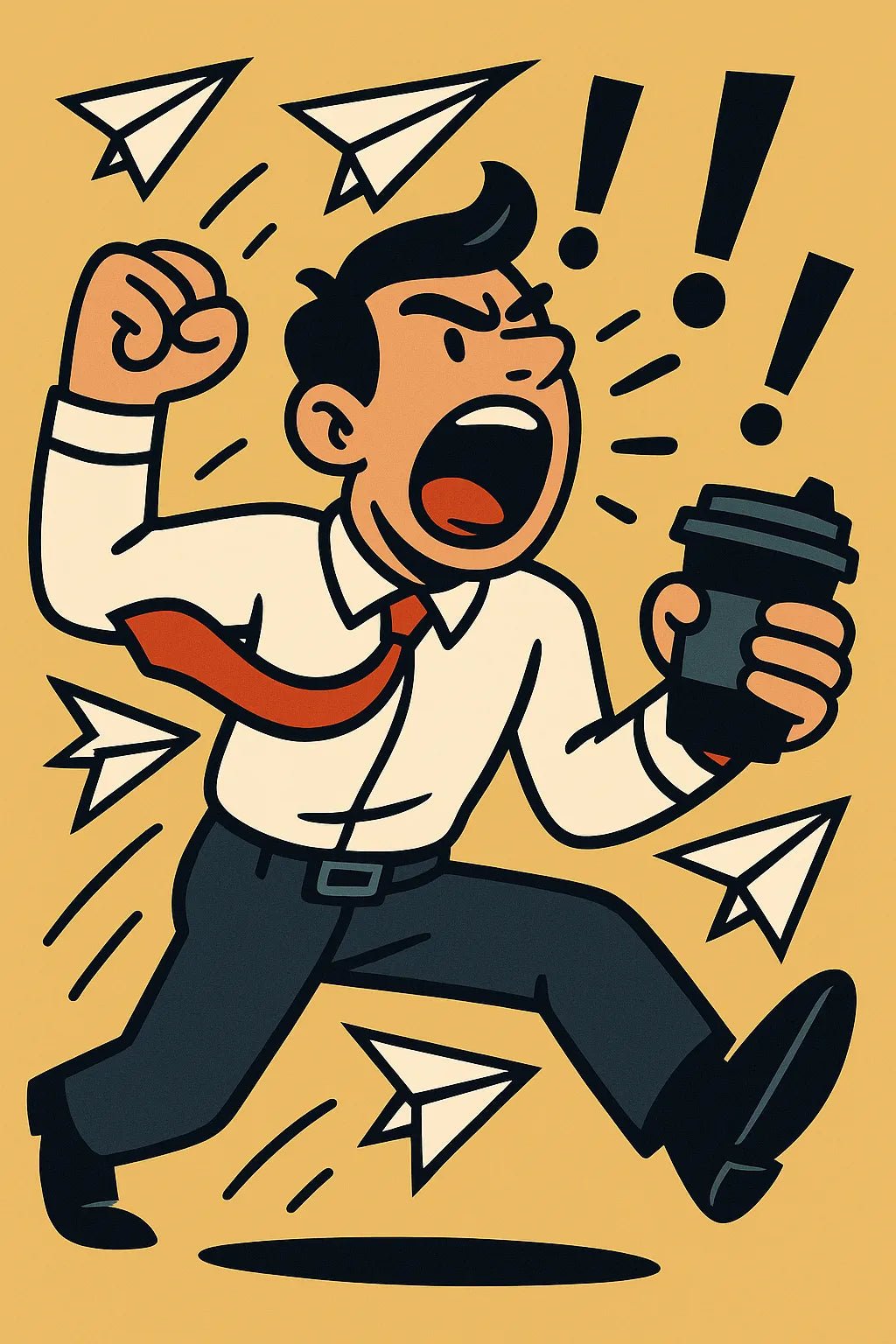 Example output from the Quirky Flat Vector Designs ChatGPT prompt: Mad Man