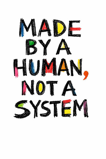 Example output from the Raw Art Brut Typography Poster ChatGPT prompt: Made by a Human