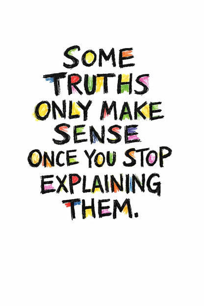 Example output from the Raw Art Brut Typography Poster ChatGPT prompt: Some Truths