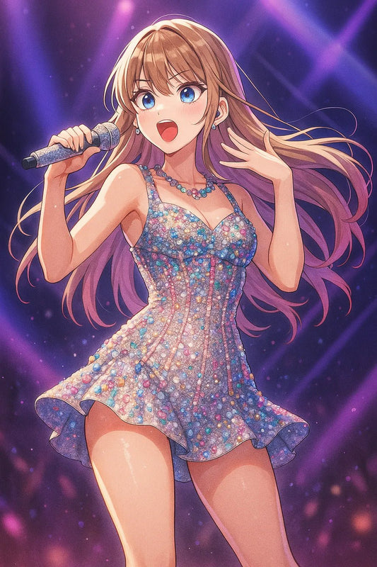 Example output from the Real Photo to Anime Hero ChatGPT prompt: Pop Star Performer