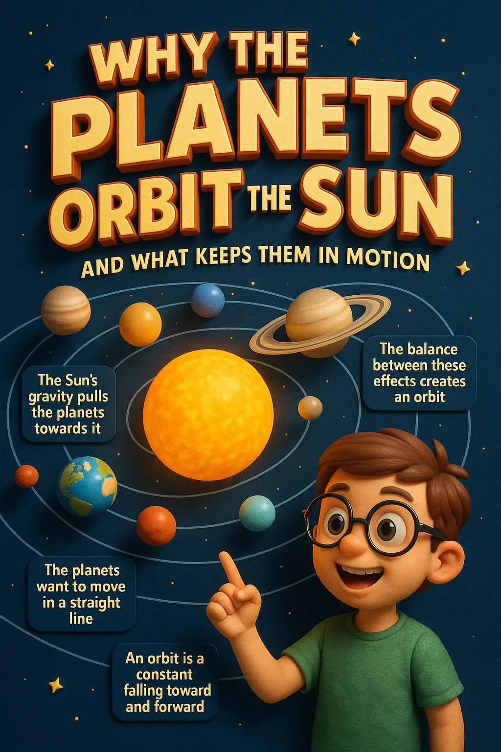 Example output from the Realistic 3D Learning Tip Flyers ChatGPT prompt: educational posters with 3D characters, dynamic tip callouts, and colorful layouts, featuring cinematic lighting and bold, scene-integrated titles. Planets.