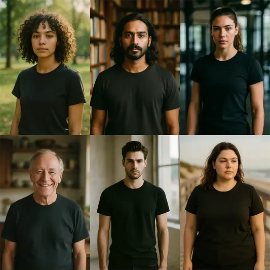 Realistic Black T Shirt Mockups
