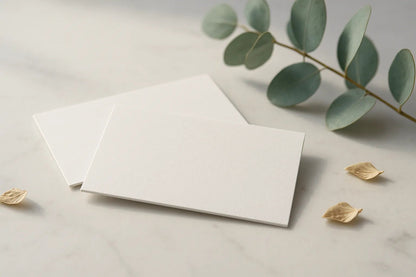 Example output from the Realistic Business Card Mockups ChatGPT prompt: premium business card scenes. Preview 3.