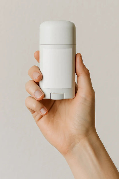 Example output from the Realistic Skincare Mockups With Hands ChatGPT prompt: handheld skincare bottle mockup. Preview 10.