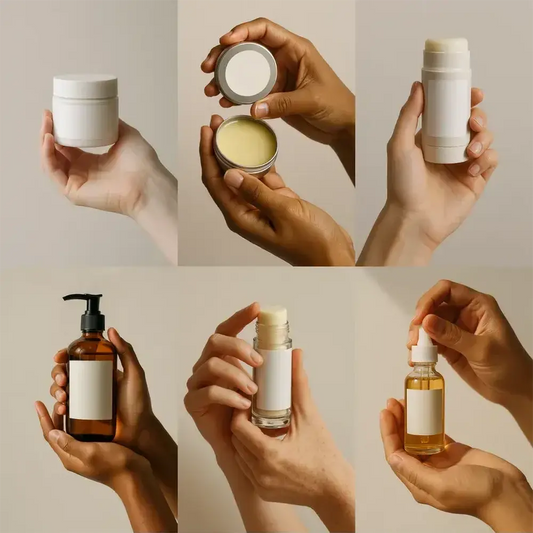 Realistic Skincare Mockups With Hands