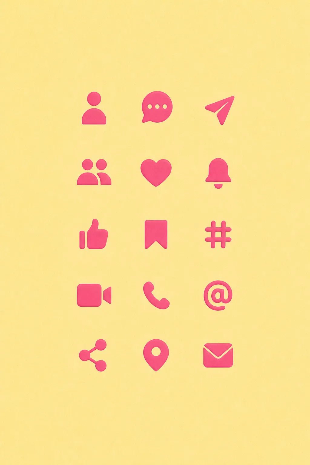 Example output from the Refined Micro Icon Grids ChatGPT prompt: a social icon grid with refined minimalist symbols, balanced spacing and premium editorial composition.