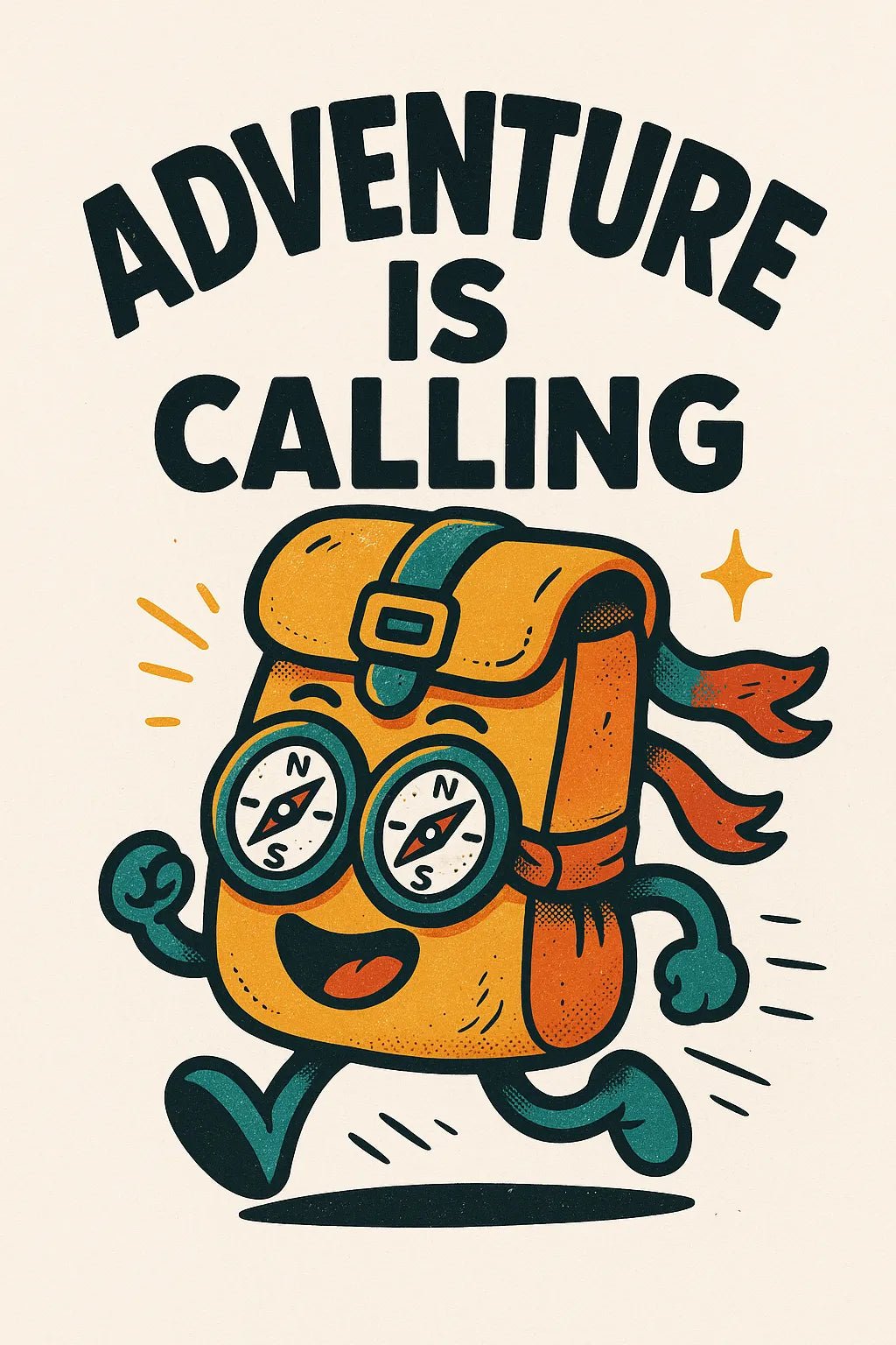 Example output from the Retro Quote Prints Posters With Characters ChatGPT prompt: bold motivational quotes paired with retro cartoon figures, serigraph textures, and vibrant ink outlines—perfect for posters, merch, and editorial use. Preview 8.