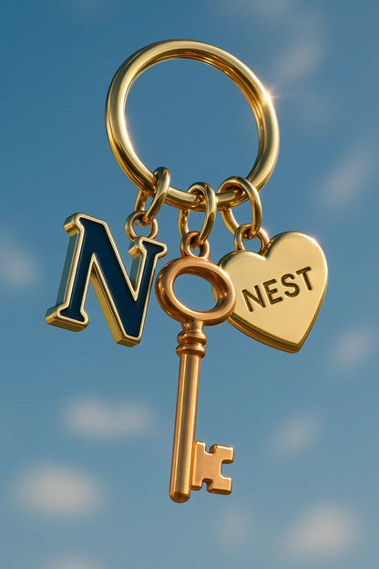 Example output from the Sky Floating Keychain CGI ChatGPT prompt: Buffed Copper Skeleton Key.