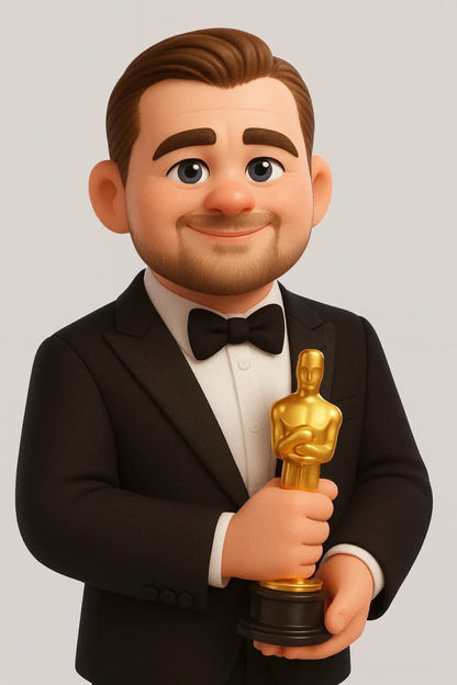 Example output from the Smooth 3D Cartoon Style Portraits ChatGPT prompt: Leonardo DiCaprio.