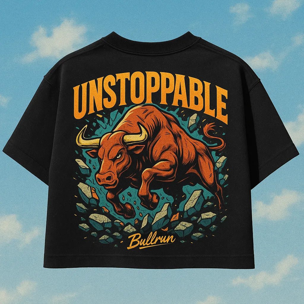 Example output from the Streetwear Black T-Shirt Design ChatGPT prompt: Unstoppable