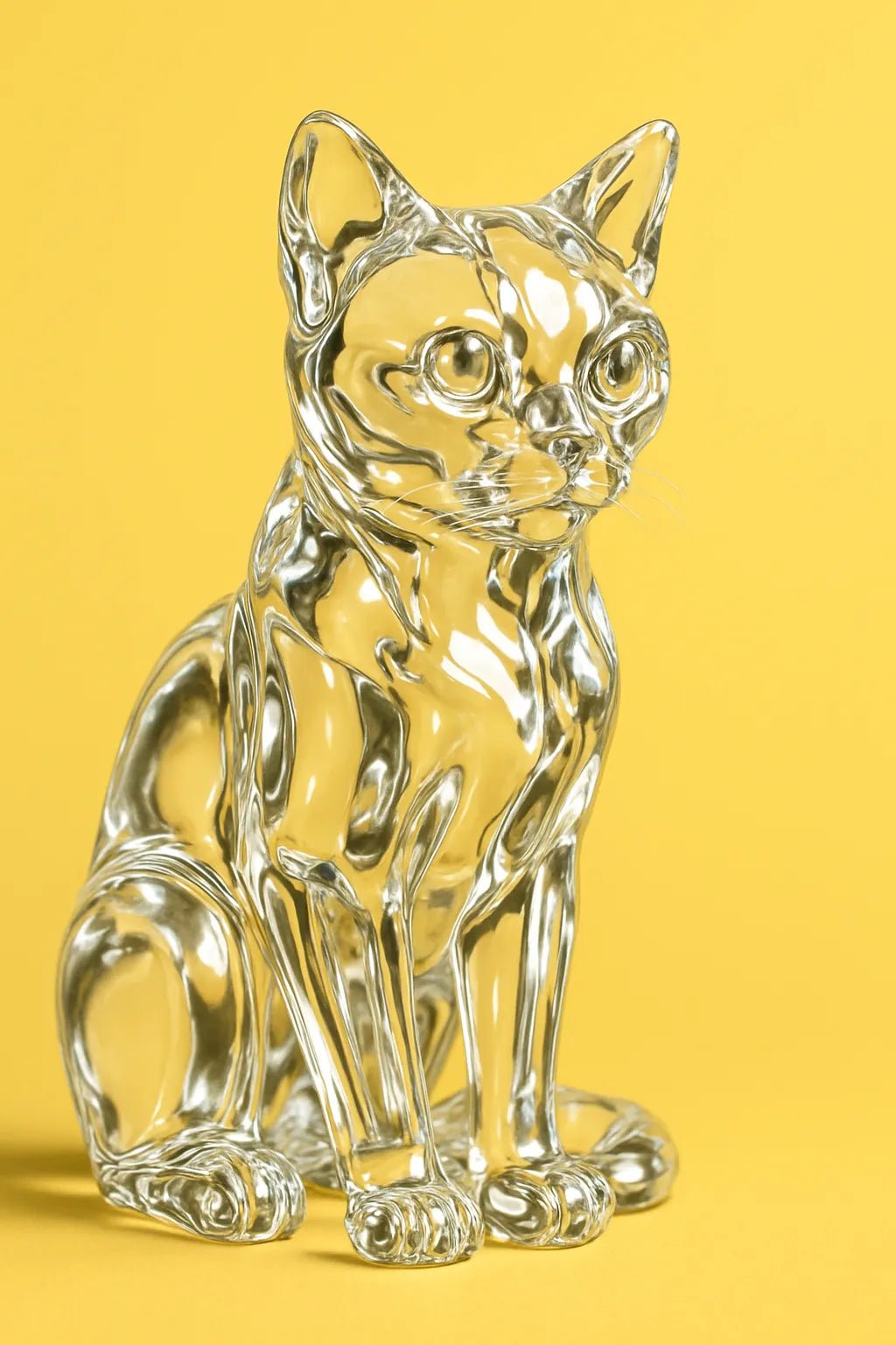 Example output from the Surreal Crystal Subject Portraits ChatGPT prompt: Cat