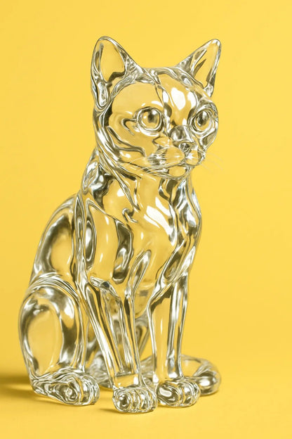 Example output from the Surreal Crystal Subject Portraits ChatGPT prompt: Cat