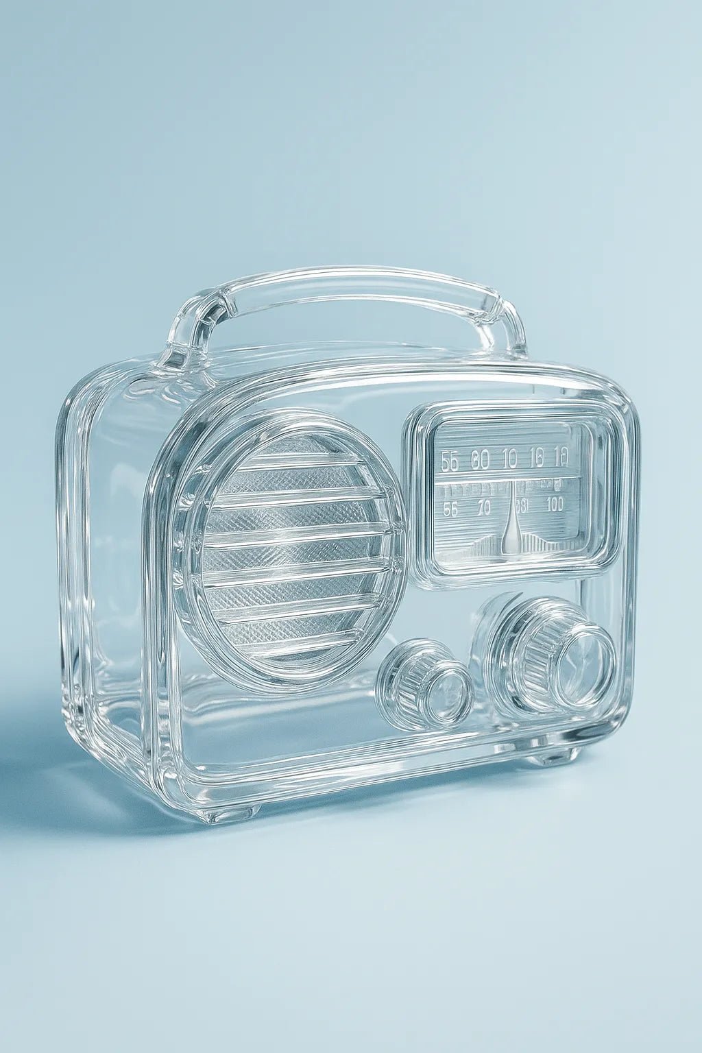 Example output from the Surreal Crystal Subject Portraits ChatGPT prompt: Radio