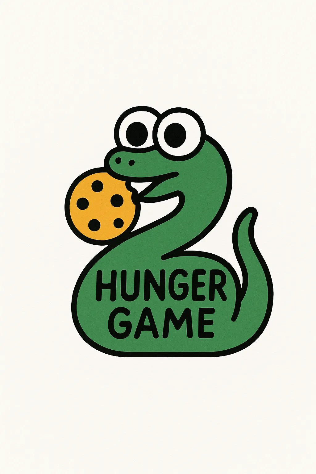 Example output from the Surreal Minimalist Flat Art ChatGPT prompt: quirky flat illustration of Hunger Game