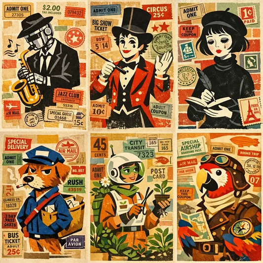 Vintage Character Portrait Posters