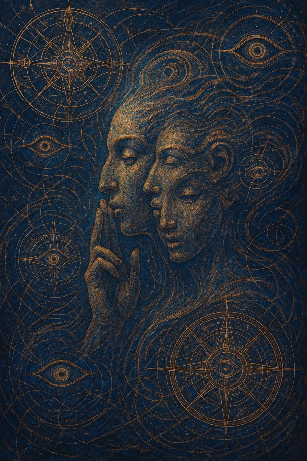 Example output from the Visionary Psychedelic Portraits ChatGPT prompt: luminous surreal portraits. Preview 10.