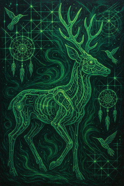 Example output from the Visionary Psychedelic Portraits ChatGPT prompt: luminous surreal portraits. Preview 7.