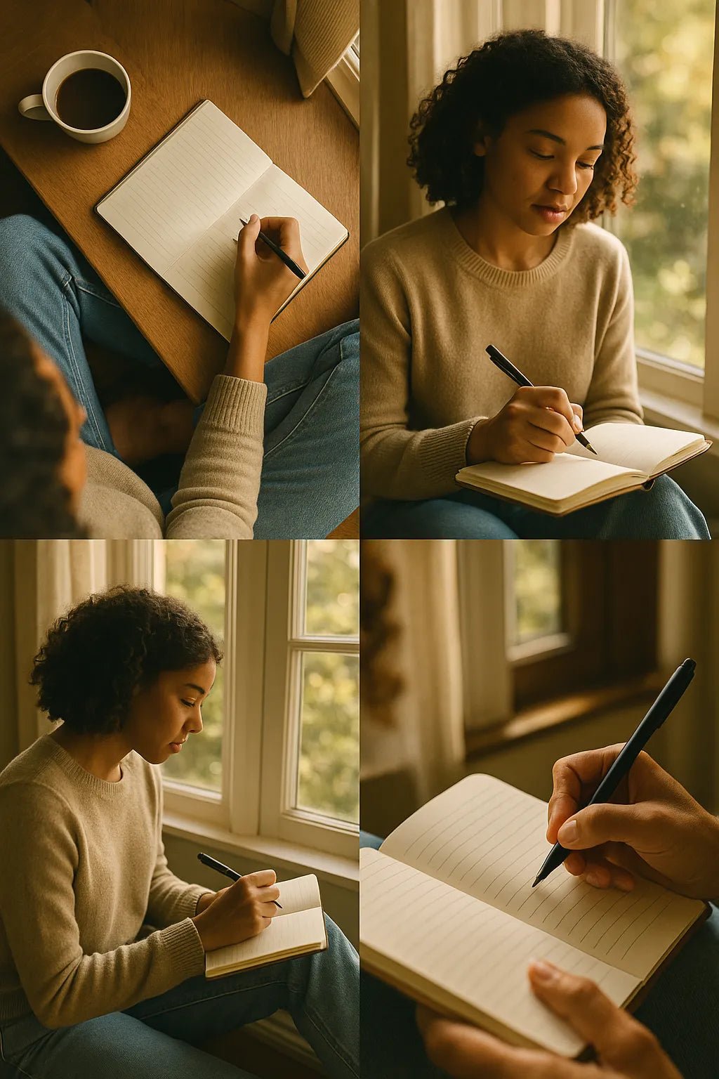 Example output from the Visualize Any Scenes With 4 Angles ChatGPT prompt: cinematic stills in four angle variations per scene. Writing.