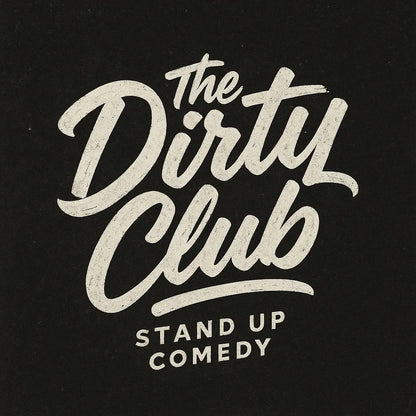 Example output from the White Bold Brush Script Logos ChatGPT prompt: The Dirty Club.