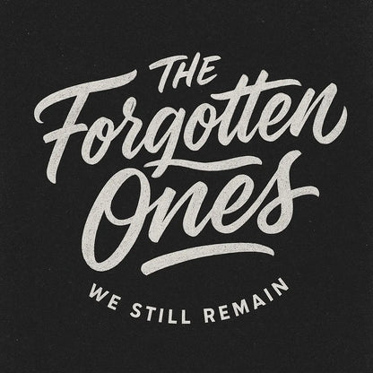 Example output from the White Bold Brush Script Logos ChatGPT prompt: The Forgotten Ones.