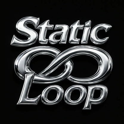 Example output from the Y2K Full Chrome Text Logos ChatGPT prompt: sharp, futuristic logo lettering in silver chrome with deep metallic reflections, black backgrounds, and Y2K-inspired mood styling for high-impact visuals. Static Loop.