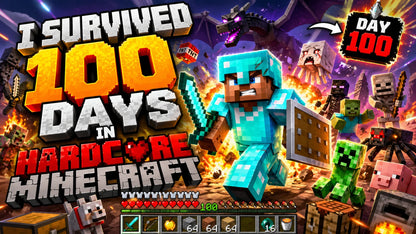 Example output from the YouTube Thumbnail Shock Visuals ChatGPT prompt: a hardcore gaming YouTube thumbnail with bold outlined type, arrows and high-contrast composition.
