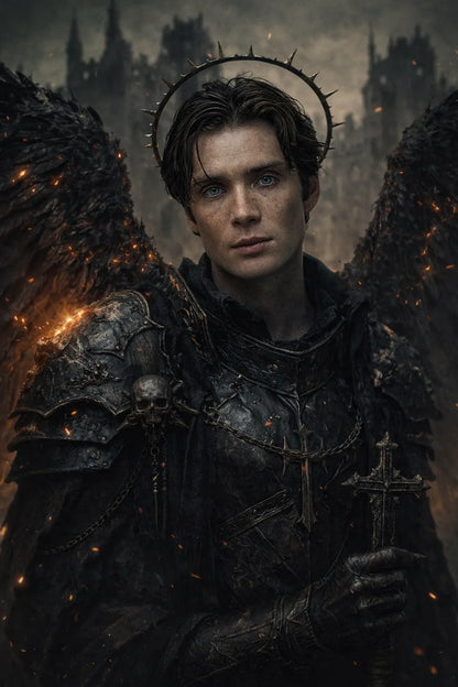 Cinematic dark fantasy character portrait generated from photo with dramatic lighting, gothic armor, and high-realism moody atmosphere: Cilian